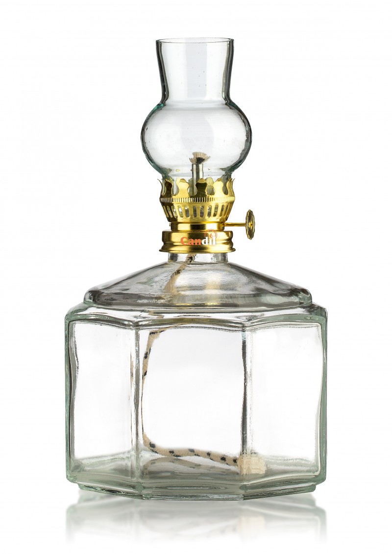 1Lt. Oil lamp with polygon base