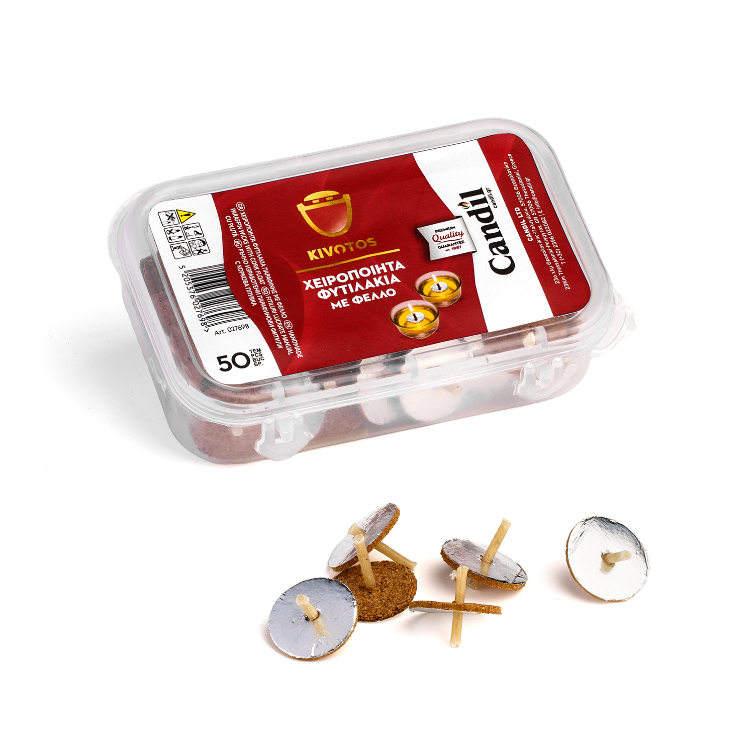 Φυτιλάκια χειροποίητα με φελλό Κιβωτός (50τεμ)