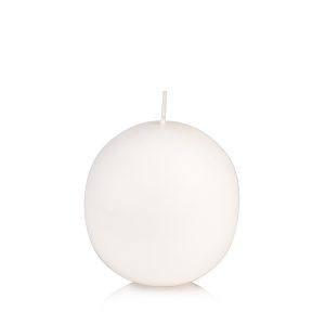 Κερί κορμός σφαιρικός ∅10cm λευκό