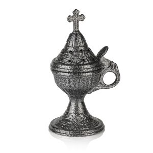 Ζάμα θυμιατό με καπάκι μεγάλο ανθρακί