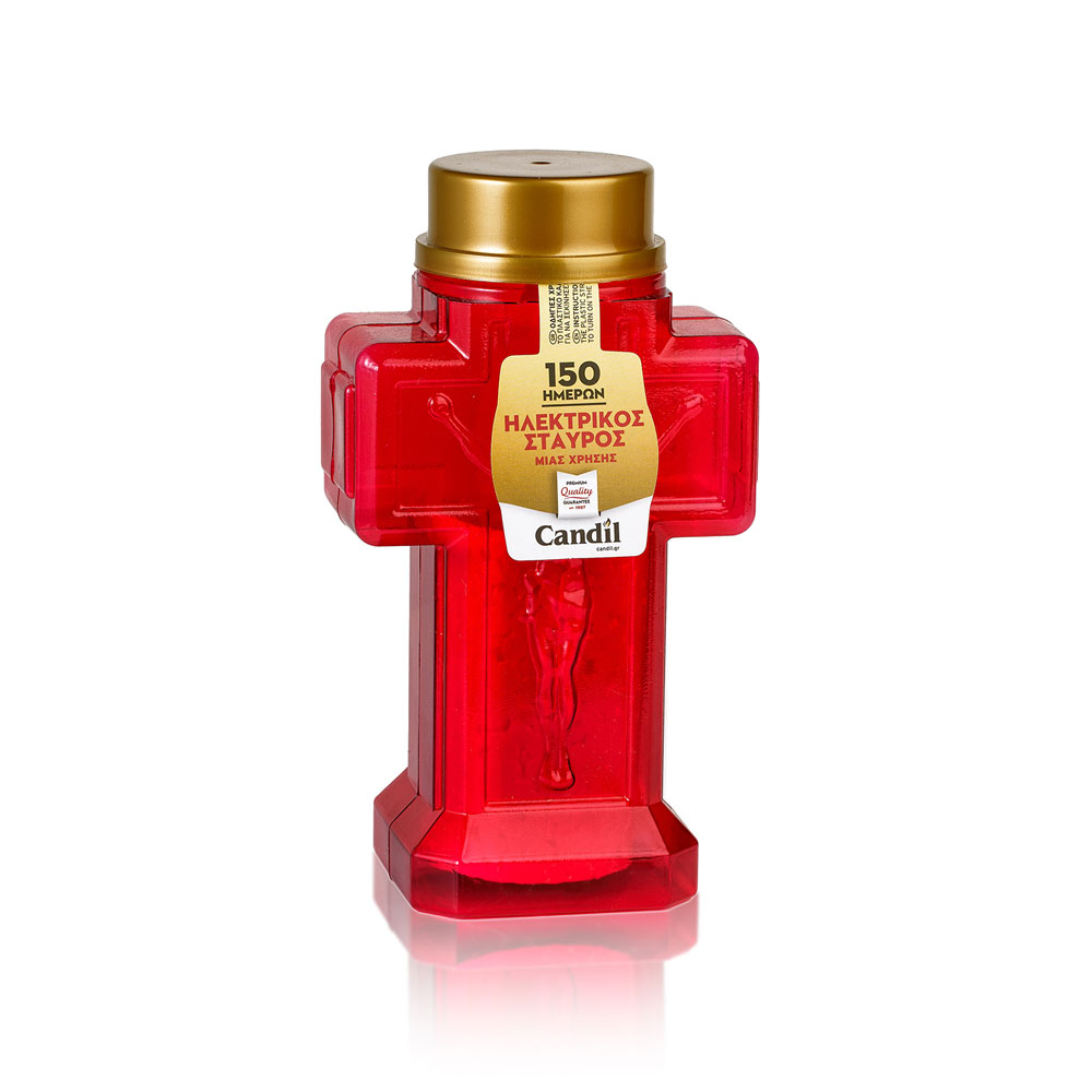 019006 Ηλεκτρικός Σταυρός 150ημ μεγάλος κόκκινος