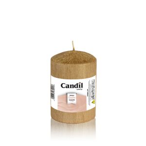 Κερί κορμός κυλινδρικός 7x10cm χρυσό