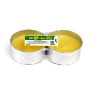 Κερί σιτρονέλα σε μεταλλικό σκεύος (2 τεμ)