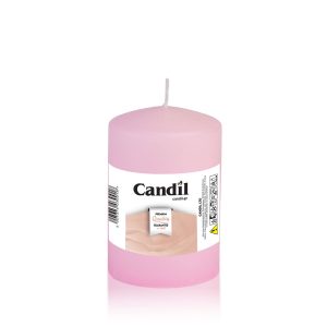 Κερί κορμός κυλινδρικός 7x10cm ροζ