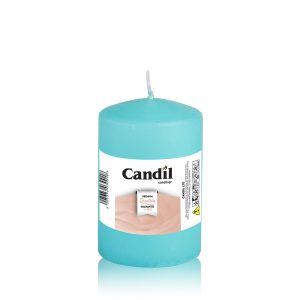 Κερί κορμός κυλινδρικός 7x10cm τιρκουάζ