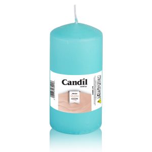 Κερί κορμός κυλινδρικός 7x14cm τιρκουάζ