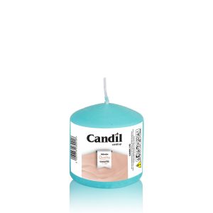 Κερί κορμός κυλινδρικός 7x7cm τιρκουάζ